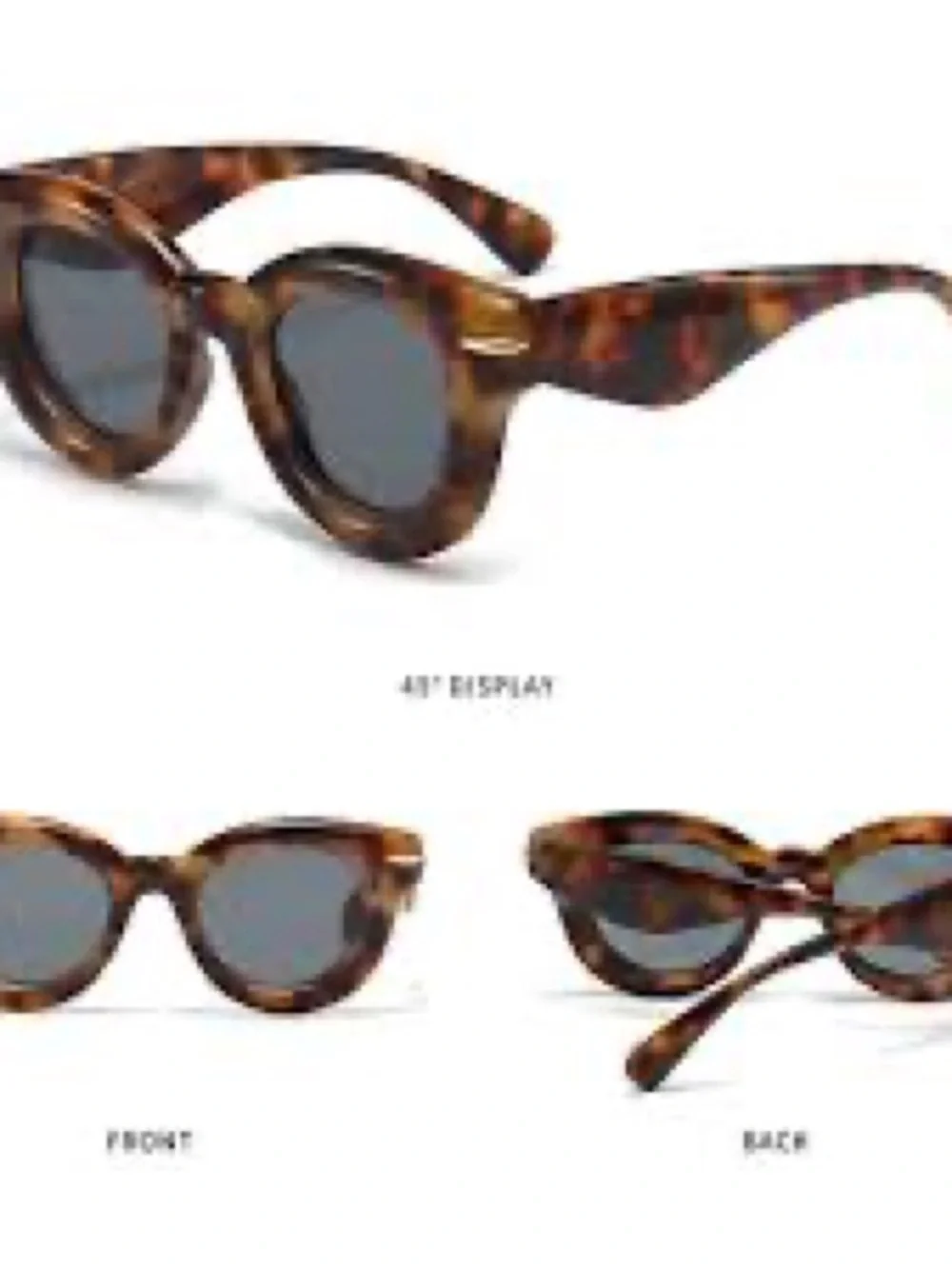 Black Oversized Cat-Eye Sunglasses - Women Accessories
